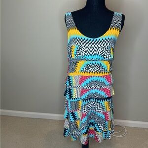 Talk of the Walk Tiered Dress, Size L - excellent condition